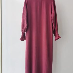 This Plus Size Women Round Neck Solid Maxi Dress Design Made Of High Quality Polyster And Spandex Material. It Is Stretchy