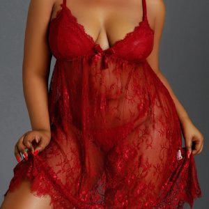 Diese Plus Size Frauen See-Through Camisole Nachthemd Sexy Dessous Set aus strapazierfähigem und elastischem Material. Women's Plus Size Großhandel Dessous bei Global Lover Pay mehr Aufmerksamkeit auf die Neuheit und Einzigartigkeit der Stile. Wir bieten riesige Auswahl an Sexy Plus Size Dessous Xl