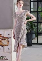 This Plus Size Women Sequin Formal Party Midi Evening Dress Made Of Soft And Elastic Fabric. Global Lover Wholesale Plus Size Dresses And Hope Curvy Ladies Find Here a Warm And Exciting Place To Shop Affordable Curvy Dresses Online - Plus Size Casual