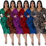 This Plus Size Women Sexy Leopard Multicolor Long Sleeve Bodycon Dress Made Of Soft And Elastic Fabric. Global Lover Wholesale Plus Size Dresses And Hope Curvy Ladies Find Here a Warm And Exciting Place To Shop Affordable Curvy Dresses Online - Plus Size Casual