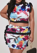 This Plus Size Women Sexy Print Two-Piece Set Design And Made Of Comfortable And Elastic Fabric. Wholesale Plus Size Two Piece Sets Is a Must-Have Item For Curvy Ladies. Two Piece Sets Can Either Be Worn Together Or Individually