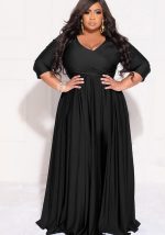 This Plus Size Women Solid Dress Made Of Soft And Elastic Fabric. Global Lover Wholesale Plus Size Dresses And Hope Curvy Ladies Find Here a Warm And Exciting Place To Shop Affordable Curvy Dresses Online - Plus Size Casual