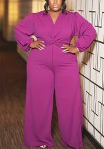 This Plus Size Women Solid Knotted Casual Jumpsuit Design And Made Of Comfortable And Elastic Fabric. Wholesale Plus Size Two Piece Sets Is a Must-Have Item For Curvy Ladies. Two Piece Sets Can Either Be Worn Together Or Individually