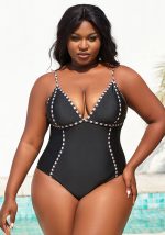 This Plus Size Women Solid Sexy One Piece Swimwear Is Made Of Good Quality Lycra And Spandex Fabric