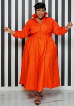 This Plus Size Women Solid Turndown Collar Long Sleeve Shirt Dress Made Of Soft And Elastic Fabric. Global Lover Wholesale Plus Size Dresses And Hope Curvy Ladies Find Here a Warm And Exciting Place To Shop Affordable Curvy Dresses Online - Plus Size Casual