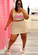 This Plus Size Women Sports Casual Top And Skirt Two-Piece Set Design And Made Of Comfortable And Elastic Fabric. Wholesale Plus Size Two Piece Sets Is a Must-Have Item For Curvy Ladies. Two Piece Sets Can Either Be Worn Together Or Individually