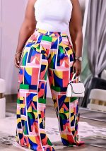 This Plus Size Women Square Print Wide Leg Pants Design Made Of Durable And Stretchy Material. It Is a Must-Have Item For Your Closet. Global Lover Offer a Rich Selection Of Wholesale Plus Size Bottoms. You Will Find Wide Range Fabric