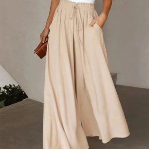 This Plus Size Women Summer Casual Loose Wide Leg Pants Belt Design Made Of Durable And Stretchy Material. It Is a Must-Have Item For Your Closet. Global Lover Offer a Rich Selection Of Wholesale Plus Size Bottoms. You Will Find Wide Range Fabric