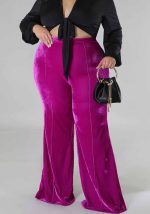 This Plus Size Women Winter High Waist Velvet Bootcut Pants Design Made Of Durable And Stretchy Material. It Is a Must-Have Item For Your Closet. Global Lover Offer a Rich Selection Of Wholesale Plus Size Bottoms. You Will Find Wide Range Fabric