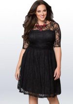 This Plus Size Women Lace Solid Dress Made Of Soft And Elastic Fabric. Global Lover Wholesale Plus Size Dresses And Hope Curvy Ladies Find Here a Warm And Exciting Place To Shop Affordable Curvy Dresses Online - Plus Size Casual