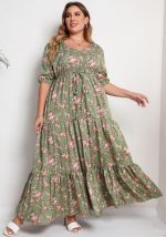 This Plus Size Women's Summer Bohemian Print Loose Casual Maxi Dress Made Of Soft And Elastic Fabric. Global Lover Wholesale Plus Size Dresses And Hope Curvy Ladies Find Here a Warm And Exciting Place To Shop Affordable Curvy Dresses Online - Plus Size Casual