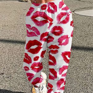 This Plus Size Women's Casual Pants High Waist Street Loose Printed Fleece Trousers Design Made Of Durable And Stretchy Material. It Is a Must-Have Item For Your Closet. Global Lover Offer a Rich Selection Of Wholesale Plus Size Bottoms. You Will Find Wide Range Fabric