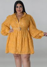 This Plus Size Women's Daisy Long Sleeve Shirt Made Of Soft And Elastic Fabric. Global Lover Wholesale Plus Size Dresses And Hope Curvy Ladies Find Here a Warm And Exciting Place To Shop Affordable Curvy Dresses Online - Plus Size Casual