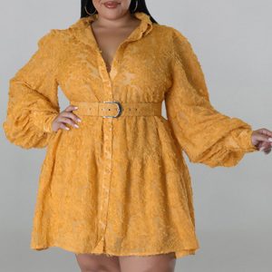 This Plus Size Women's Daisy Long Sleeve Shirt Made Of Soft And Elastic Fabric. Global Lover Wholesale Plus Size Dresses And Hope Curvy Ladies Find Here a Warm And Exciting Place To Shop Affordable Curvy Dresses Online - Plus Size Casual