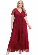 This Plus Size Women's Evening Dress Lace Bridesmaid Dress Made Of Soft And Elastic Fabric. Global Lover Wholesale Plus Size Dresses And Hope Curvy Ladies Find Here a Warm And Exciting Place To Shop Affordable Curvy Dresses Online - Plus Size Casual