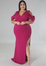 This Plus Size Women's Hi-Cut Dress Made Of Soft And Elastic Fabric. Global Lover Wholesale Plus Size Dresses And Hope Curvy Ladies Find Here a Warm And Exciting Place To Shop Affordable Curvy Dresses Online - Plus Size Casual