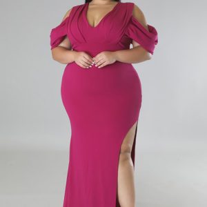 This Plus Size Women's Hi-Cut Dress Made Of Soft And Elastic Fabric. Global Lover Wholesale Plus Size Dresses And Hope Curvy Ladies Find Here a Warm And Exciting Place To Shop Affordable Curvy Dresses Online - Plus Size Casual