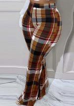 This Plus Size Women's High Waist Plaid Print Casual Pants Design Made Of Durable And Stretchy Material. It Is a Must-Have Item For Your Closet. Global Lover Offer a Rich Selection Of Wholesale Plus Size Bottoms. You Will Find Wide Range Fabric