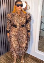 This Plus Size Women's Leopard Print Jacket Skirt Two-Piece Set Design And Made Of Comfortable And Elastic Fabric. Wholesale Plus Size Two Piece Sets Is a Must-Have Item For Curvy Ladies. Two Piece Sets Can Either Be Worn Together Or Individually