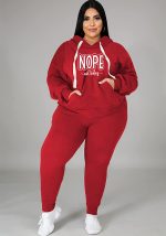 This Plus Size Women's Sports Hoodies Casual Two-Piece Tracksuit Set Design And Made Of Comfortable And Elastic Fabric. Wholesale Plus Size Two Piece Sets Is a Must-Have Item For Curvy Ladies. Two Piece Sets Can Either Be Worn Together Or Individually