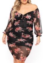 This Plus Size Women's Spring Summer Style Chic Slim Printed Ress Made Of Soft And Elastic Fabric. Global Lover Wholesale Plus Size Dresses And Hope Curvy Ladies Find Here a Warm And Exciting Place To Shop Affordable Curvy Dresses Online - Plus Size Casual