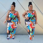 This Plus Size Women's Streetwear Summer Tank Top Plus Size Women's Long Dress Made Of Soft And Elastic Fabric. Global Lover Wholesale Plus Size Dresses And Hope Curvy Ladies Find Here a Warm And Exciting Place To Shop Affordable Curvy Dresses Online - Plus Size Casual