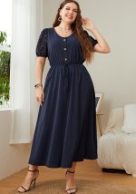 This Plus Size Women's Summer Solid Loose Dress Made Of Soft And Elastic Fabric. Global Lover Wholesale Plus Size Dresses And Hope Curvy Ladies Find Here a Warm And Exciting Place To Shop Affordable Curvy Dresses Online - Plus Size Casual