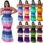 This Plus Size Women's Summer Tie Dye Print Sexy Bodycon Dress Made Of Soft And Elastic Fabric. Global Lover Wholesale Plus Size Dresses And Hope Curvy Ladies Find Here a Warm And Exciting Place To Shop Affordable Curvy Dresses Online - Plus Size Casual