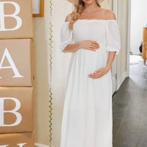 This Printed Square Neck Puff Sleeves Maternity Dress Party Photoshoot Bohemian Style Made Of Soft And Comfortable Material. It Is a Must-Have Item For Pregnant Women. Global Lover Offer Newest Wholesale Maternity Dresses And Hope Pregnant Ladies Find Here a Warm And Exciting Place To Shop Affordable Pregnant Dresses - Pregnant Casual Dresses