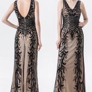 This Sequin Dress Chic Deep v Slim Long Dress Evening Dress Women Design Made Of Good Quality Polyster And Spandex Material