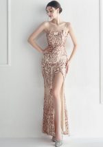 This Sequins Sexy Strap Nightclub Dress Formal Party Evening Dress Design Made Of Good Quality Polyster And Spandex Material