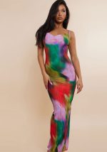 This Sexy Dress Straps Low Back Patchwork Slim Long Maxi Dress Design Made Of High Quality Polyster And Spandex Material