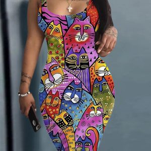 This Sexy Fahionable Print Straps Bodycon Dress Design Made Of High Quality Polyster And Spandex Material. It Come With Good Stretch And Wearing Comfortable And Feeling Freedom. The Tight And Fitted Dress Is The Most Popular Options From Party Girls. Shop Bodycon Dresses At Global Lover And Find Amazing Designs Sequins