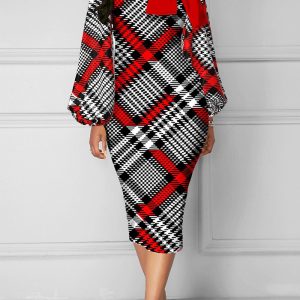 This Sexy Fashion Digital Print Long Sleeve Round Neck Women's Dress Design Made Of High End Polyster And Spandex Material