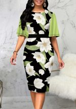 This Sexy Fashion Printed Short Sleeve Round Neck Women's Dress Design Made Of High Quality Polyster And Spandex Material. Print Dresses Is More Interesting And Stylish. Print Maxi Dresses Is One Of The Popular Item For Islander Vocations. Women¡¯s Print Dresses At Global Lover Comes With Forever Floral