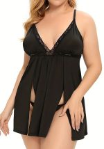 This Sexy Funny Pajama Set Plus Size Lounge Wear Thong Two-Piece Set Made Of Durable And Elastic Material. Women¡¯s Plus Size Wholesale Lingerie At Global Lover Pay More Attention To The Novelty And Uniqueness Of Styles. We Offer Huge Selections Of Sexy Plus Size Lingerie Xl