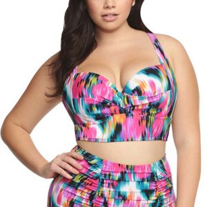 This Sexy High Waist Plus Size Two Piece Bikini Swimsuit Is Made Of Good Quality Lycra And Spandex Fabric