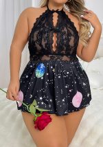 Diese sexy Spitze Riemen Nachthemd Erotische Dessous aus strapazierfähigem und elastischem Material. Women's Plus Size Großhandel Dessous bei Global Lover Pay mehr Aufmerksamkeit auf die Neuheit und Einzigartigkeit der Stile. Wir bieten riesige Auswahl an Sexy Plus Size Dessous Xl