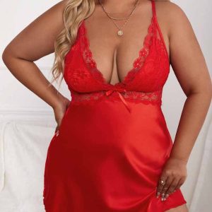 Este Sexy Lencería Plus Size Sexy Pijamas Plus Size Camisón de las mujeres hechas de material duradero y elástico. La ropa interior al por mayor de la talla grande de las mujeres en el amante global presta más atención a la novedad y a la unicidad de estilos. Ofrecemos una gran selección de lencería sexy de tallas grandes.