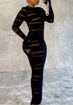 This Sexy Long Sleeve Round Neck Bodycon Long Plus Size Dress Made Of Soft And Elastic Fabric. Global Lover Wholesale Plus Size Dresses And Hope Curvy Ladies Find Here a Warm And Exciting Place To Shop Affordable Curvy Dresses Online - Plus Size Casual