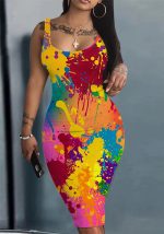 This Sexy Multicolor Print Straps Bodycon Dress Design Made Of High Quality Polyster And Spandex Material. It Come With Good Stretch And Wearing Comfortable And Feeling Freedom. The Tight And Fitted Dress Is The Most Popular Options From Party Girls. Shop Bodycon Dresses At Global Lover And Find Amazing Designs Sequins