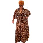 This Sexy Plus Size Women's Leopard Print Fashion Casual v-Neck Sexy Maxi Dress Made Of Soft And Elastic Fabric. Global Lover Wholesale Plus Size Dresses And Hope Curvy Ladies Find Here a Warm And Exciting Place To Shop Affordable Curvy Dresses Online - Plus Size Casual