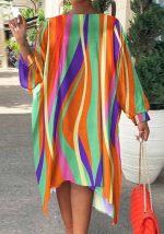 This Sexy Slim Colorful Stripes Plus Size Dress Made Of Soft And Elastic Fabric. Global Lover Wholesale Plus Size Dresses And Hope Curvy Ladies Find Here a Warm And Exciting Place To Shop Affordable Curvy Dresses Online - Plus Size Casual