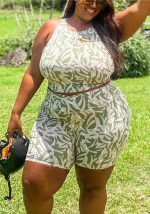 This Sexy Summer Print Sleeveless Plus Size Two-Piece Shorts Set Design And Made Of Comfortable And Elastic Fabric. Wholesale Plus Size Two Piece Sets Is a Must-Have Item For Curvy Ladies. Two Piece Sets Can Either Be Worn Together Or Individually