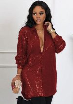 This Sexy Sequin Shirt Dress Made Of Soft And Elastic Fabric. Global Lover Wholesale Plus Size Dresses And Hope Curvy Ladies Find Here a Warm And Exciting Place To Shop Affordable Curvy Dresses Online - Plus Size Casual