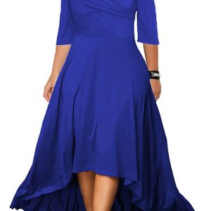 This Solid Color Sexy Off Shoulder Swing Dress Summer Plus Size Women's Maxi Dress Made Of Soft And Elastic Fabric. Global Lover Wholesale Plus Size Dresses And Hope Curvy Ladies Find Here a Warm And Exciting Place To Shop Affordable Curvy Dresses Online - Plus Size Casual