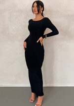 This Solid Sexy Low Back Pleated Long Chic Slim Dress Design Made Of High Quality Polyster And Spandex Material. It Come With Good Stretch And Wearing Comfortable And Feeling Freedom. The Tight And Fitted Dress Is The Most Popular Options From Party Girls. Shop Bodycon Dresses At Global Lover And Find Amazing Designs Sequins