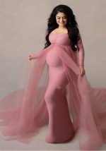 This Solid Long Sleeve Mesh Patchwork Maternity Long Dress Made Of Soft And Comfortable Material. It Is a Must-Have Item For Pregnant Women. Global Lover Offer Newest Wholesale Maternity Dresses And Hope Pregnant Ladies Find Here a Warm And Exciting Place To Shop Affordable Pregnant Dresses - Pregnant Casual Dresses