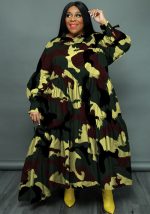 This Spring Autumn Long Sleeve Print Loose Shirt Dress Fashion Plus Size Women's Dress Made Of Soft And Elastic Fabric. Global Lover Wholesale Plus Size Dresses And Hope Curvy Ladies Find Here a Warm And Exciting Place To Shop Affordable Curvy Dresses Online - Plus Size Casual