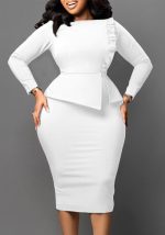 This Spring Chic Slim Pencil Skirt Fashion Bodycon Africa Plus Size Dress Design Made Of High End Polyster And Spandex Material